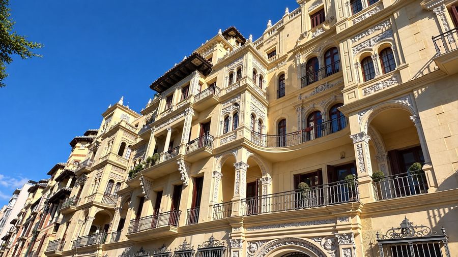 Facade detail, Paseo de Reding No. 43, Málaga